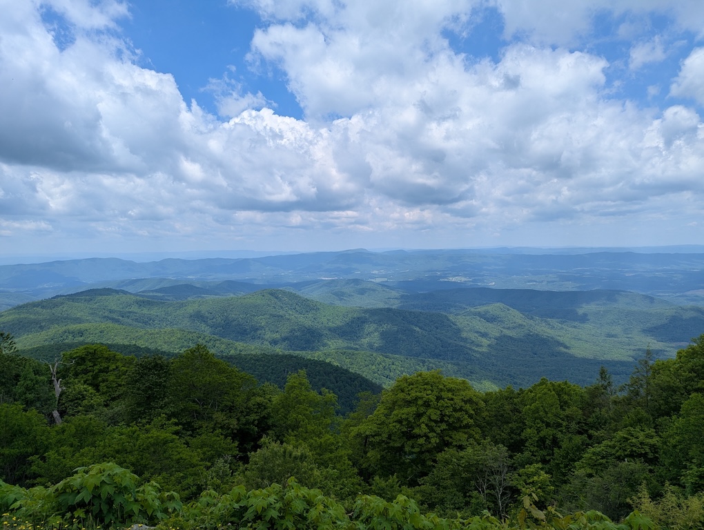 The view from the Arnold Valley overlook on the Blue Ridge Parkway